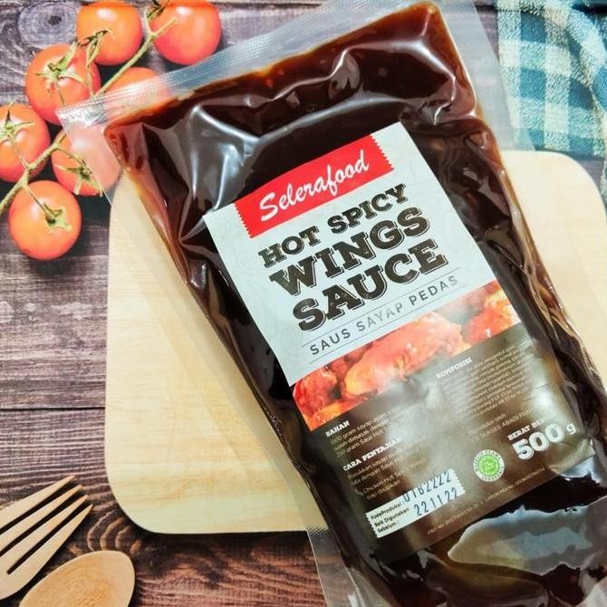 

Saus Hot Spicy Wings - Selerafood, 500g Sauce nUg