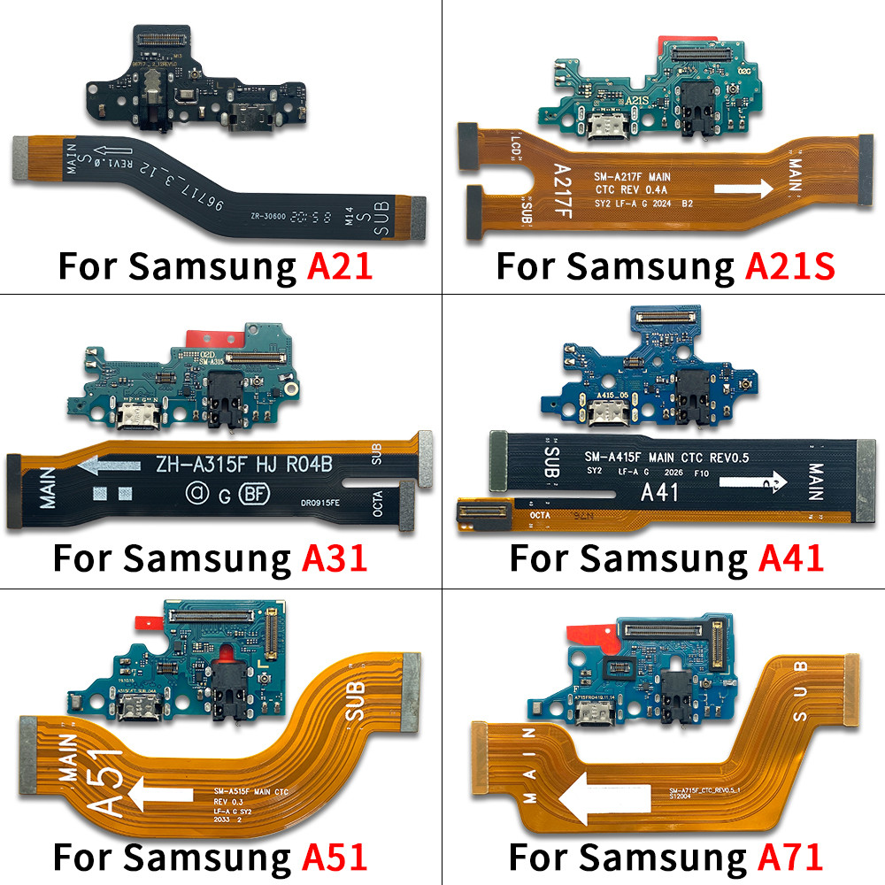 

Pengisi daya USB pengisian cepat, Kabel fleksibel motherboard utama untuk Samsung A21 A21S A31 A41 A