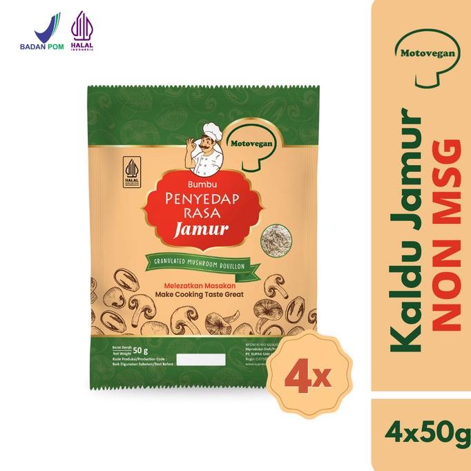 

Paket Kaldu Jamur Motovegan 200g (4 Sachet @50g) nUg