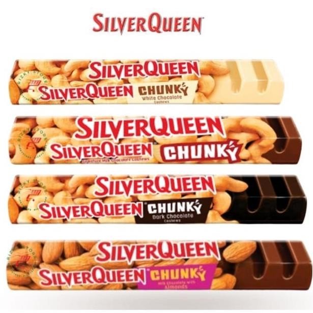 

Silverqueen Chunky Bar 95 g Halal Mede/ Almond/ White/ Dark Chocolate nUg