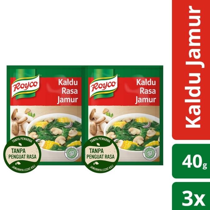 

Royco Bumbu Kaldu Jamur 40G isi 3 nUg