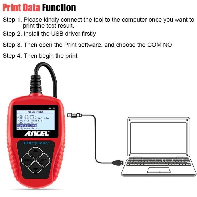 Promo Ancel Ba101 12V Alat Cek Aki Mobil Motor Test Battery Accu Volt Tester