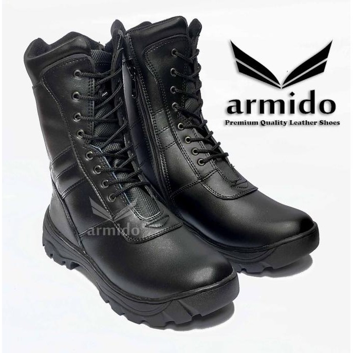 Sepatu PDL TNI Polri tali resleting