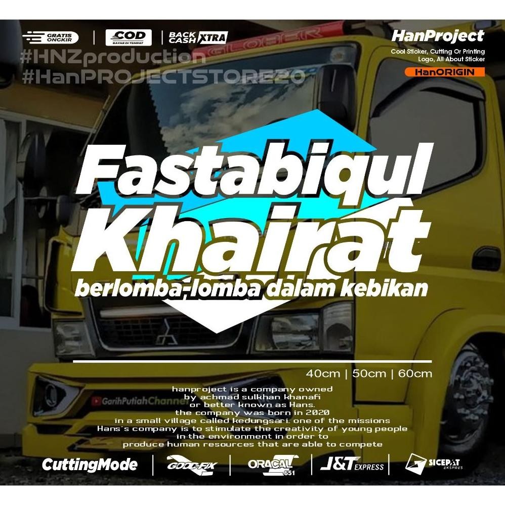 

tre-57 hj-45 STICKER CUTTING FASTABIQUL KHAIRAT Murah Premium