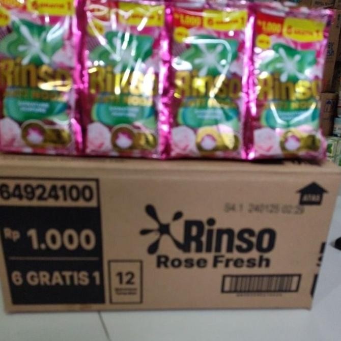 Grosir Rinso+Molto Rose Fresh Cair 1 Dus 96 Sachet