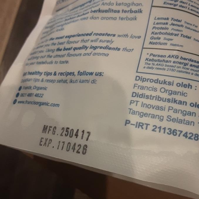 

Promo Francis Organic Nutties With Cranberry Mix 200Gr