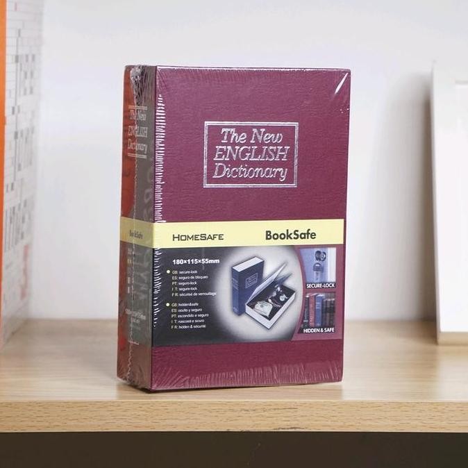 Brankas Penyimpanan Design Buku | Bahan Besi Tahan Api Key lock / Kode Sandi