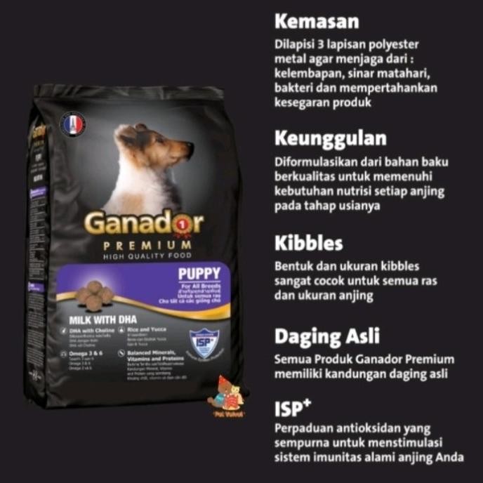 Baru Ganador - 1kg Puppy  Milk With DHA Premium Dog Food Makanan Anjing