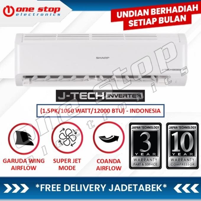 Sale Sharp Ah-X13Zy Ac Split J-Tech Inverter 1.5Pk Thailand