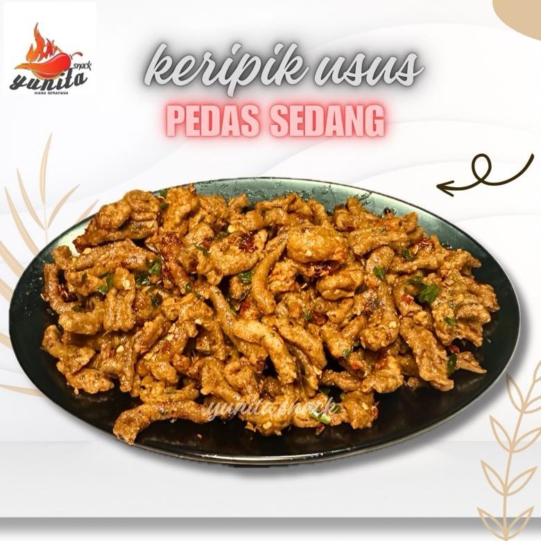 

HJ Usus crispy gurih pedas daun jeruk 500 gram