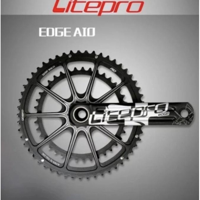 CRANKSET IITEPRO EDGE DOUBLE CHAINRING 53 39T ORIGINAL