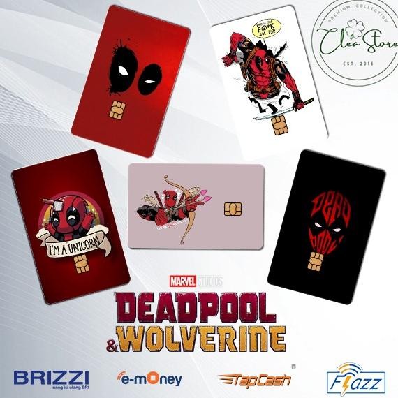 TERSEDIA Kartu Flazz BCA Gen2 Gen2 Emoney Mandiri Brizzi BRI Tapcash BNI DeadPool & Wolverine Editio