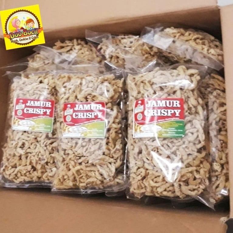 

HJ Keripik Jamur Tiram Gurih Renyah 250 Gram - Duo Bocil Snack