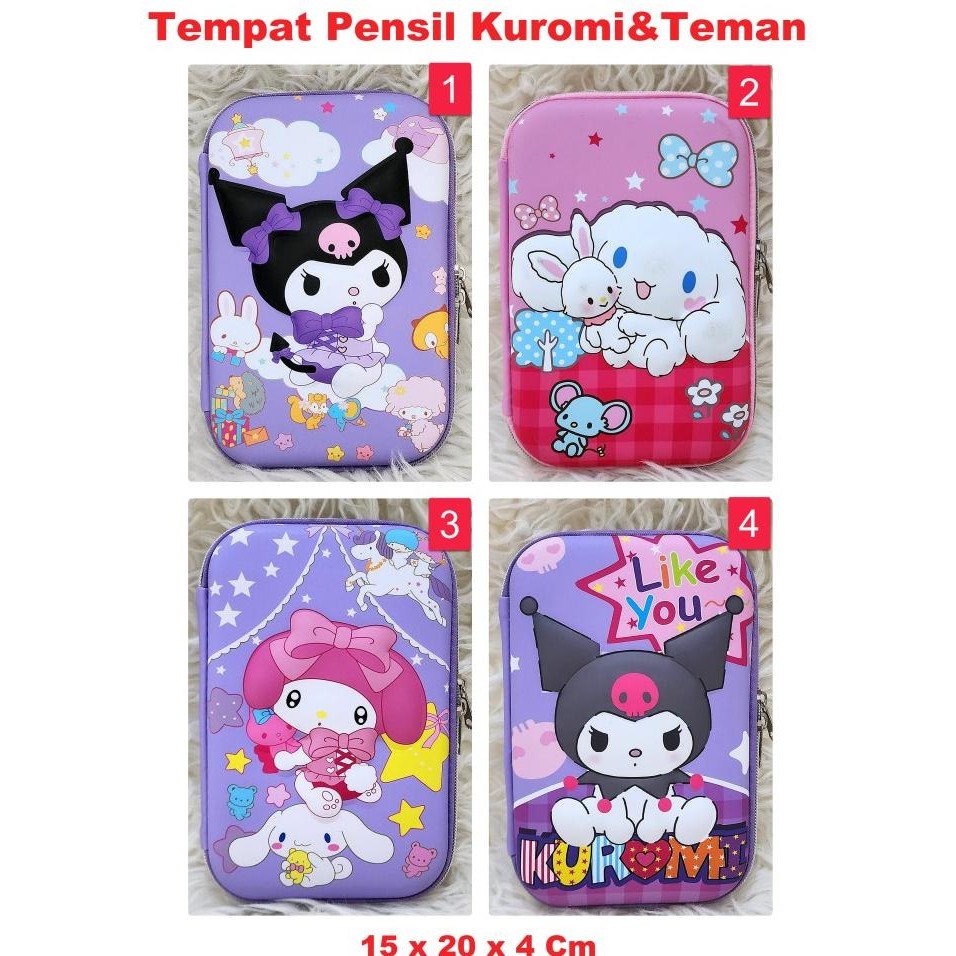 

Tempat Pensil Anak Hardcase Boxes kotak Pencil Case Kuromi Melody dll liquid