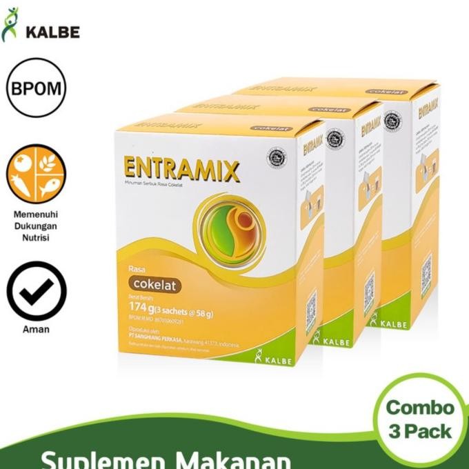 

3 Box Entramix (3X 174 Gram) - Nutrisi Khusus Lengkap Untuk Dewasa & Lansia Promo