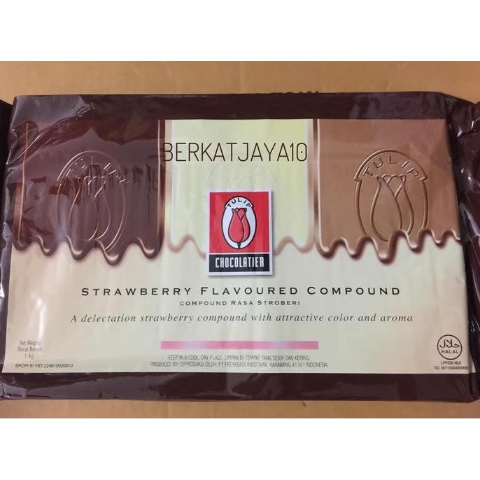 

Tulip Strawberry Chocolate Compound Coklat Batang Stroberi 1kg liquid