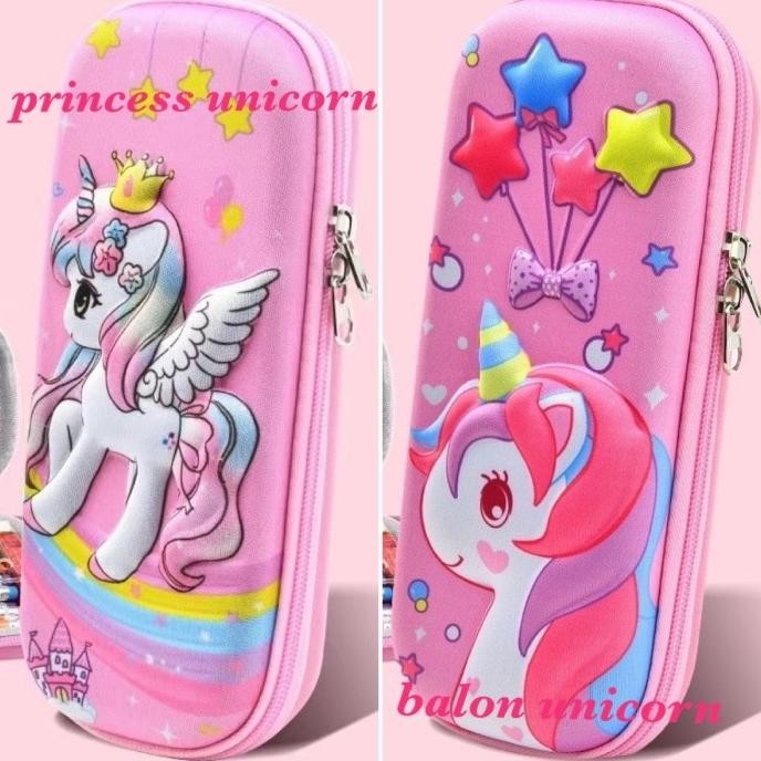 

TEMPAT KOTAK PENSIL UNICORN KUDA PONY LITTLE PONY PRINCESS IMPORT 3D liquid