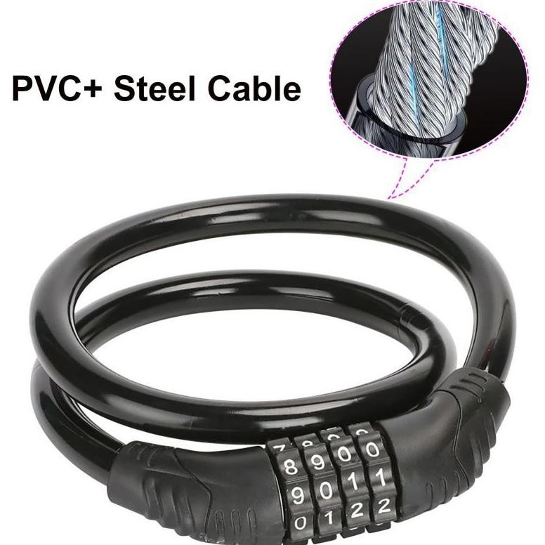 4 Digit Gembok Angka Panjang Kunci Gembok Sepeda Password Lock Gembok Pagar Angka Anti Maling