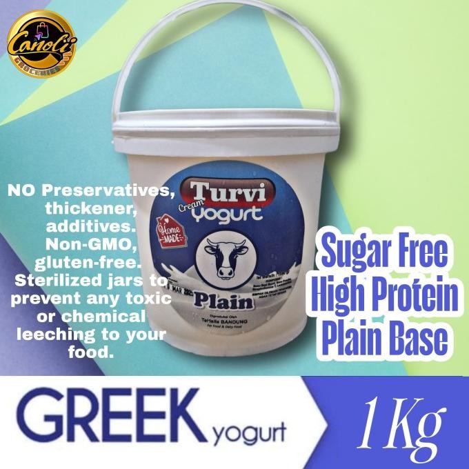 

Turvi Greek Yogurt 1Kg / Plain / No Sugar Terbaru