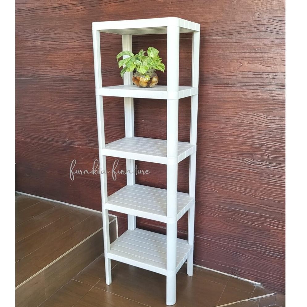 RAK SERBAGUNA PLASTIK / RAK POT BUNGA / RAK DAPUR / RAK KAMAR MANDI / NAKAS SERBAGUNA - RAKKU