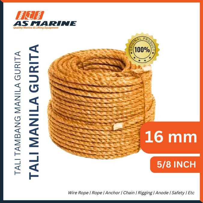 Tali Tambang Manila / Manila Rope 16 mm GURITA Serat Abacca