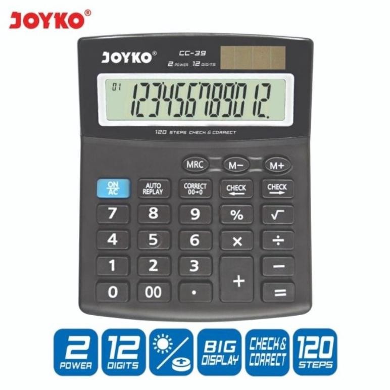 

Ow42 fg-80 JOYKO CC-39 Check & Correct Calculator Kalkulator Bisa Cek Ulang CC39 Berkualitas Murah