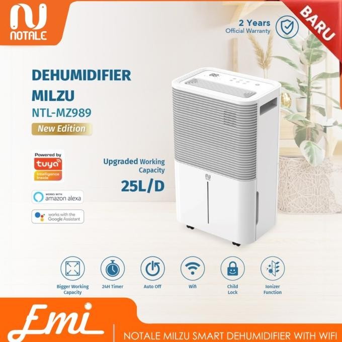 BEBAS ONGKIR - Deerma DT16C Dehumidifier with Anion, Dry shirt, Multifunctional Mode