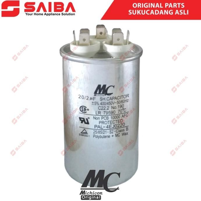 Promo Kapasitor Capacitor AC LG, Panasonic 3/4pk 20+2 uf Original MC COD