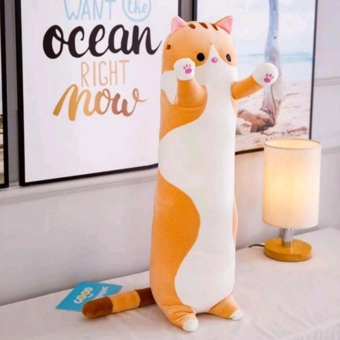 HJK Bantal Guling Kucing Panjang / Guling Boneka Kucing
