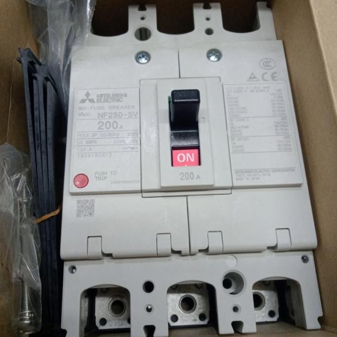 Mccb Nfb Mitsubishi Nf250-Sv 3P 200A/Breaker Mitsubishi 3P 200A New Stok