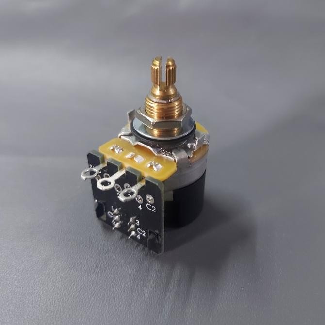 Potensio Gitar Cts 250K Pushpull Dpdt Split Shaft Original Co