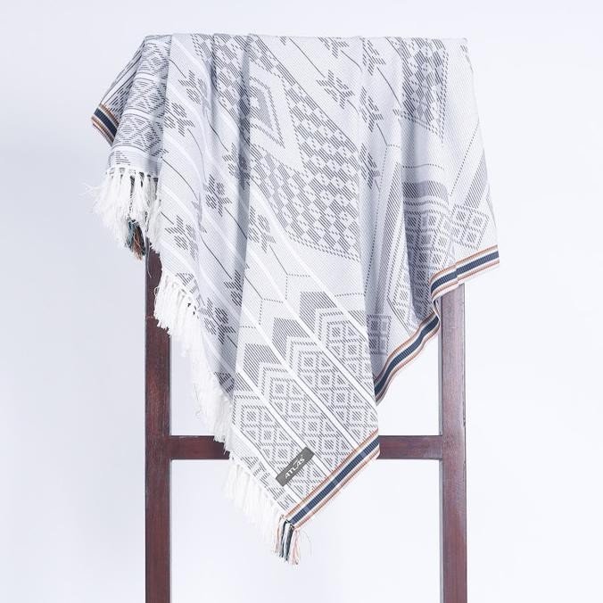 Murah Surban Subaiyah ATLAS Motif Dobby SGF 01 Putih Non COD