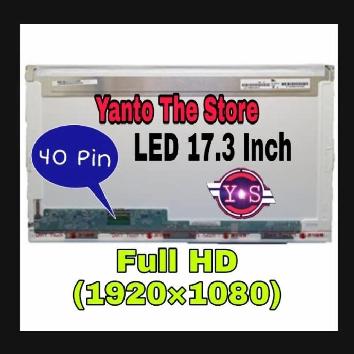 Led Lcd Laptop N173Hge-L11 Lp173Wf1 (Tl) (A1) 17.3 Inch Tebal 40 Pin New Stok