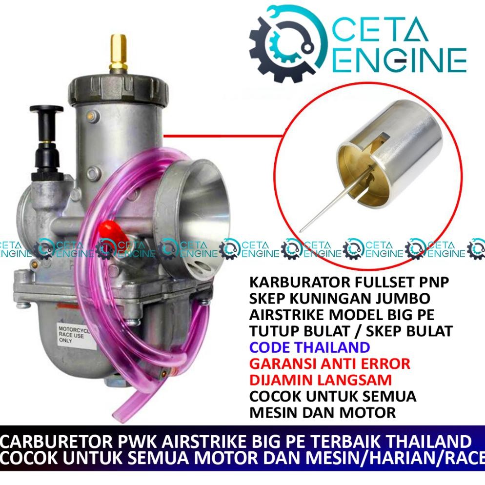 [ BISA COD ] KARBURATOR AIRSTRIKE TUTUP BULAT SILVER PWK 33 34 35 36 38 40 42 ORIGINAL KARBU CARBURE