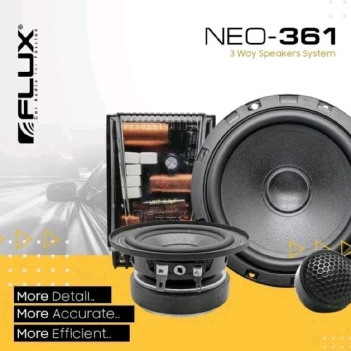 Split 3 Way Flux Neo-361 - 3Way Speakers System Component Flux Neo 361 New Stok