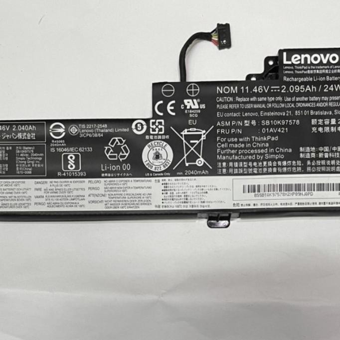 Baterai Internal Laptop Lenovo T470 T480 Bagus New Stok