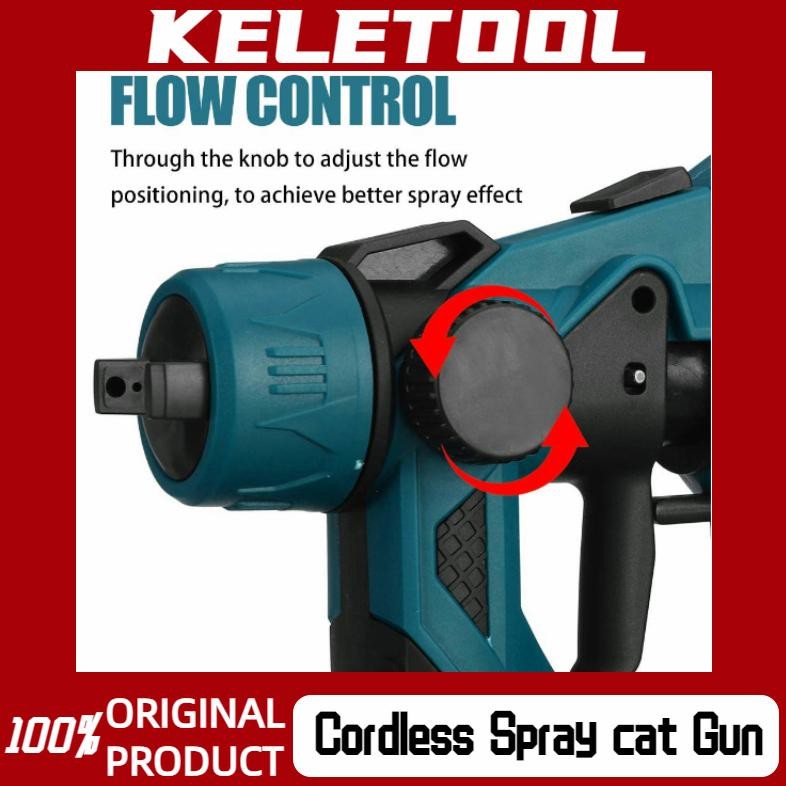 Keletool Cordless Spray cat Gun 800ml Electric Spray Gun semprotan cat spray gun elektrik semprot ca