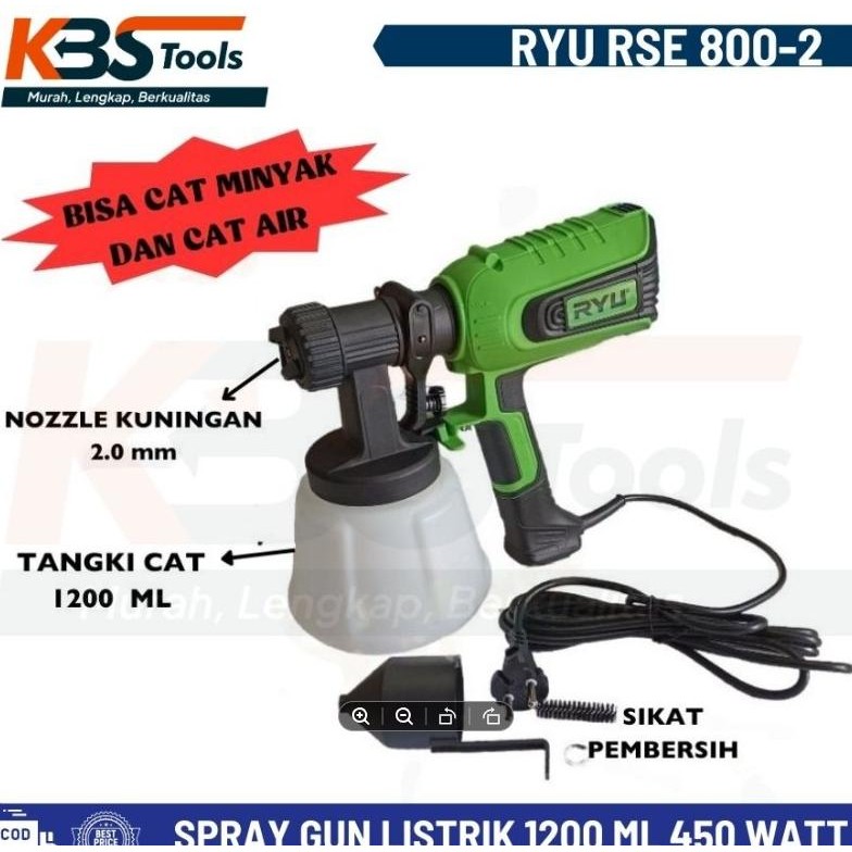 Spray Gun Listrik RYU - Electric Spray Gun - Semprotan Cat Listrik RSE 800