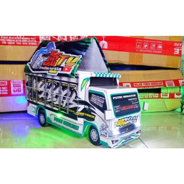 Miniatur truk oleng kayu wahyu abadi 02 terbaru truk oleng mainan anak anak
