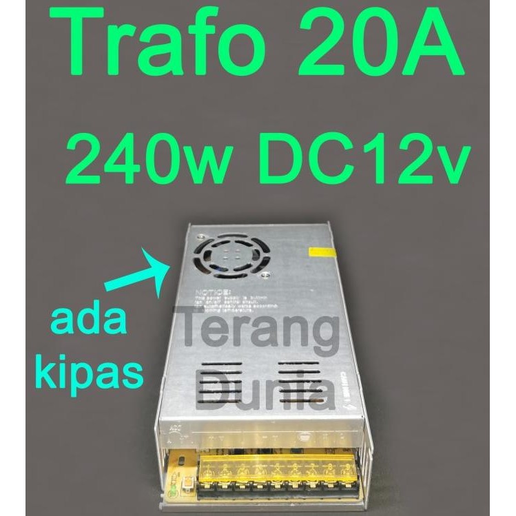 Diskon Trafo 20A 12V Trafo Ledstrip 20A 12V Trafo Power Supply 12V 20Amper