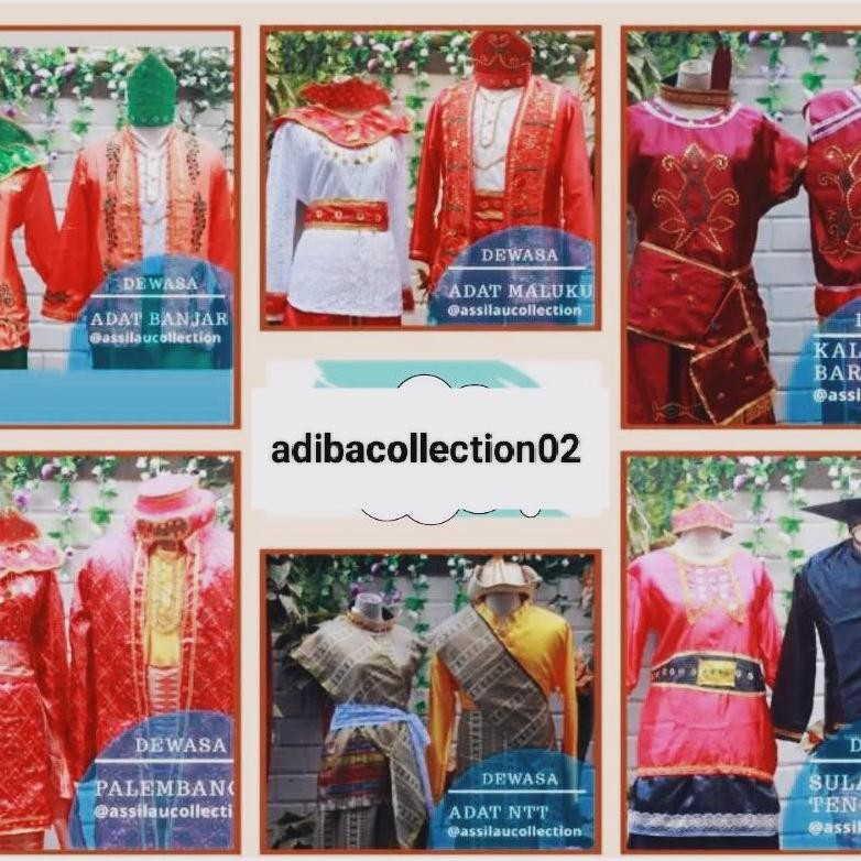 CR - baju adat Dayak anak/pakaian adat Dayak ukuran anak-anak pria/wanita TERLARIS