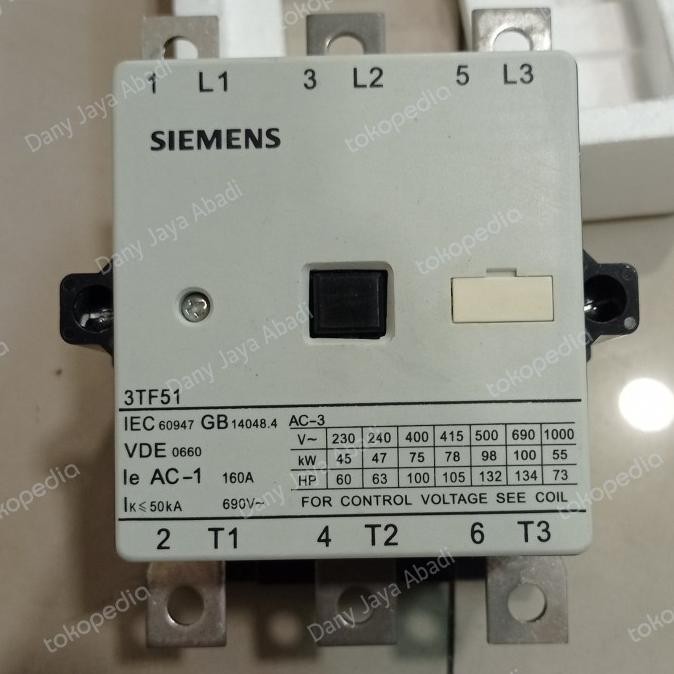 kontaktor 160a 48V siemens 3tf51 contactor 2no 2nc 3phase