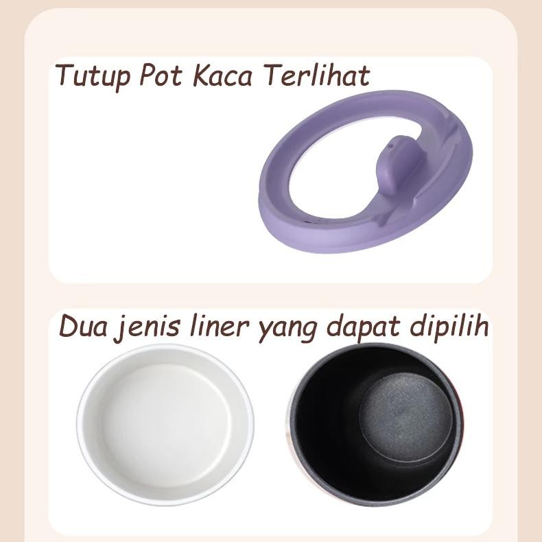 Panci Listrik Serbaguna 1,2L Anti Lengket/ Panci Mie Rebus/ Panci Listrik Low Watt Mini Portable