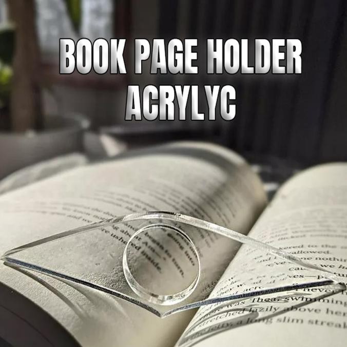 

redi ya kk Book Page Holder Thumb Acrylic / Penyangga Halaman Buku Akrilik