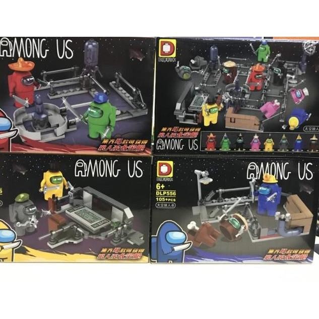 Mainan Lego Among Us Mini Figure Set Unofficial - set 4 box 9U4
