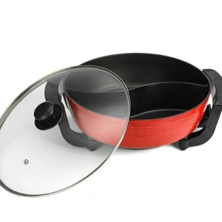 HotPot Dual Panci Suki Listrik Panci Sekat Elektrik Shabu Portable