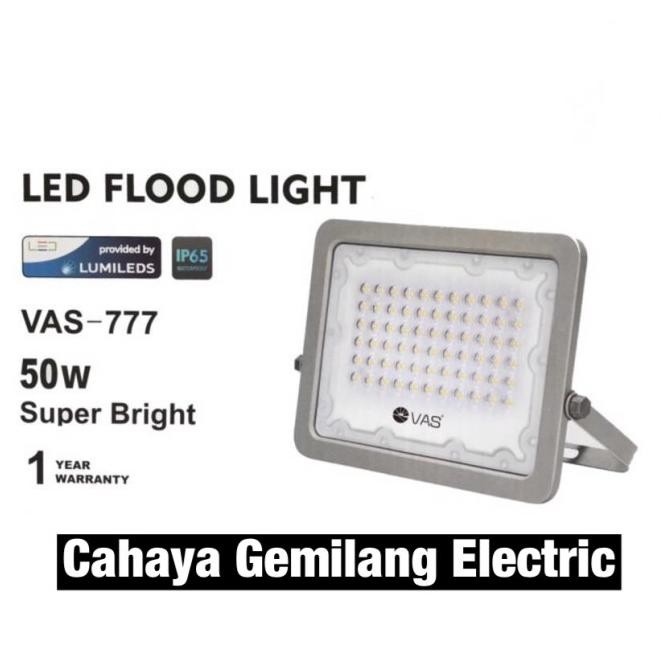 Murah Kap Lampu Sorot Led Vas 777 Vas-777 50Watt 50W Tembak Floodlight