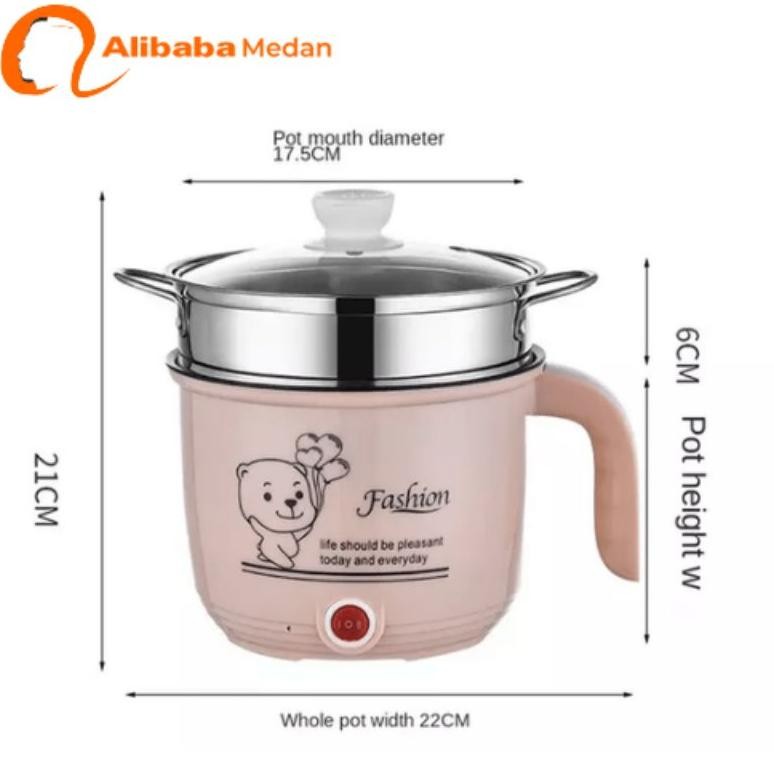 Alibaba Medan Panci Listrik Multifungsi Panci Elektrik Mini Multifungsi Panci Steamer Serbaguna