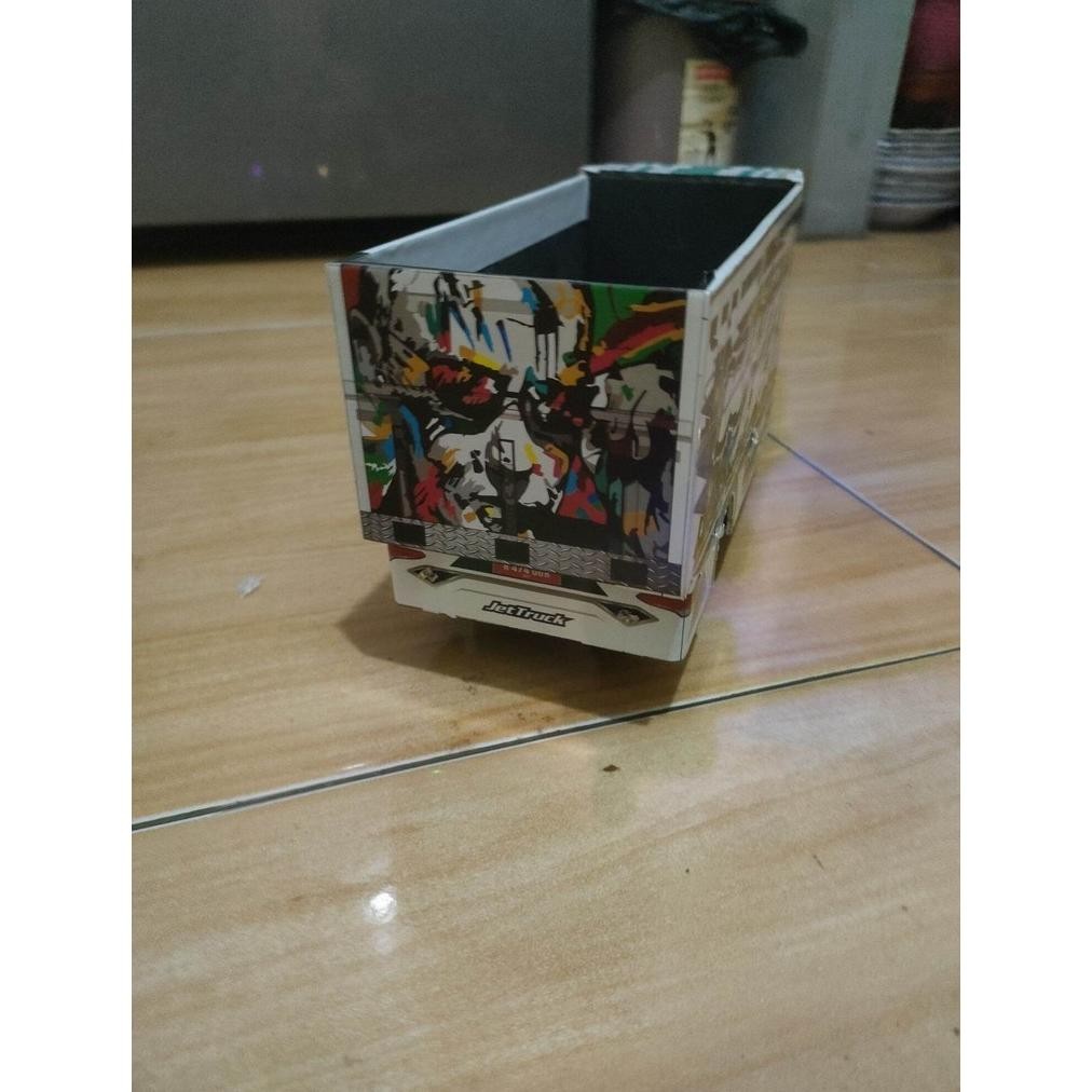 promo spesial Miniatur truk oleng Canter mobil mainan anak kekinian bisa belok kanan kiri