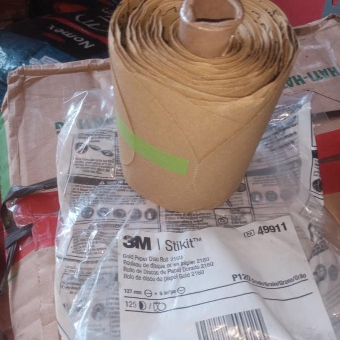 Amplas 3 M/Stikit Gold 3M 216U(127Mmx5") P120 Usa Co